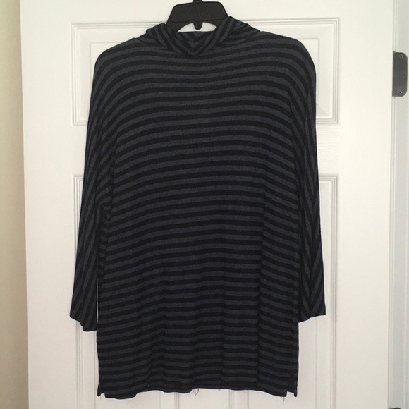 Talbots Petite Cowl Neck Long Sleeve Shirt - Picture 3 of 4